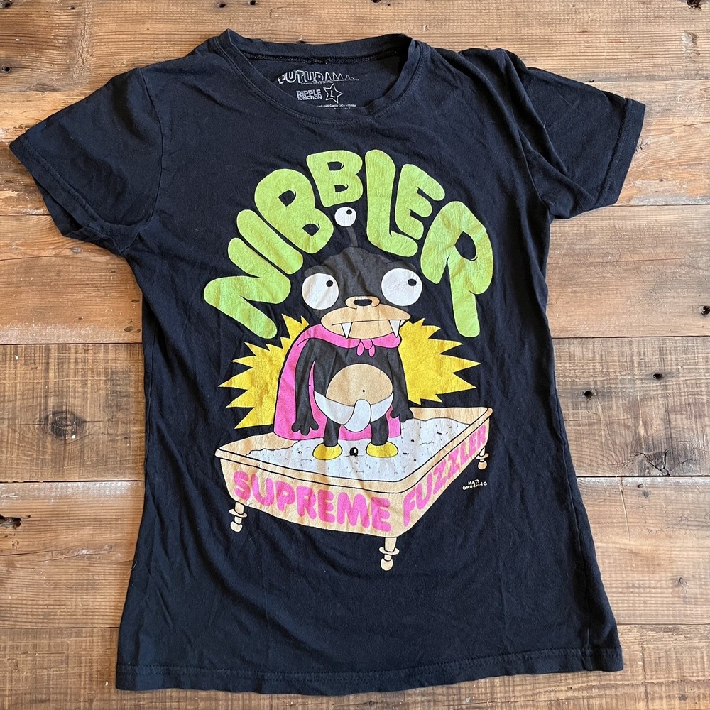 Futurama Nibbler Supreme Fuzzler Junior Women's T-Shirt NWT
